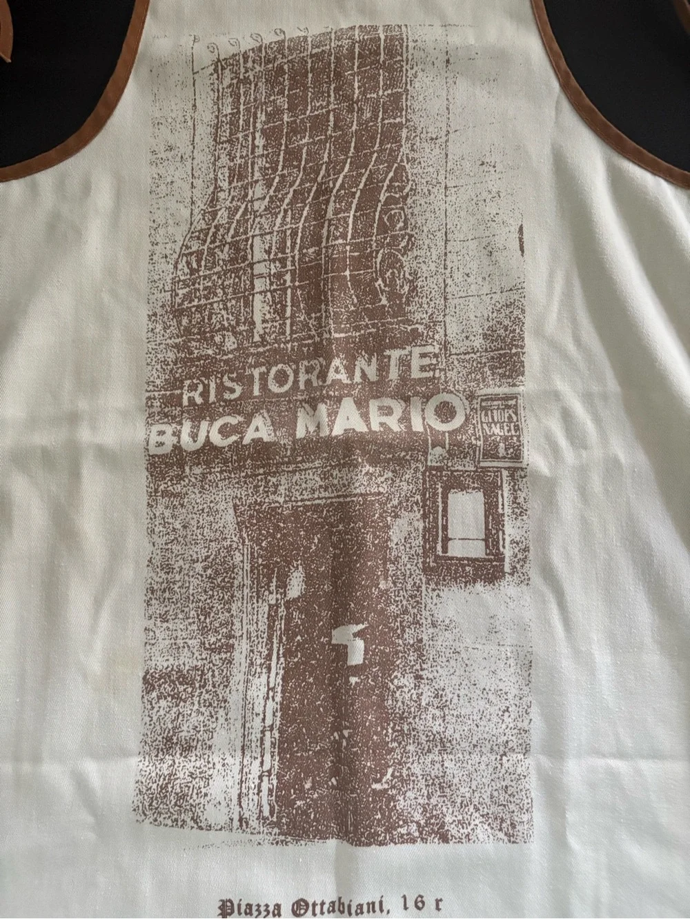 Florence Italy Travel Memorabilia Historic Buca Mario Restaurant Apron